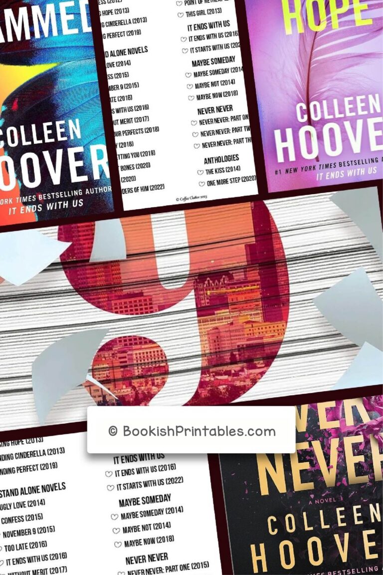A Free Checklist and Colleen Hoover Books in Order - Bookish Printables