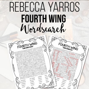 Fourth Wing Terms Word Search