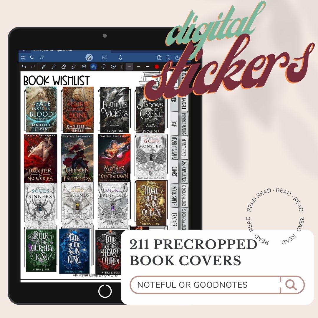 digital stickers precropped book covers