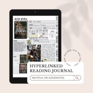 Digital reading journal for NOTEFUL or GOODNOTES