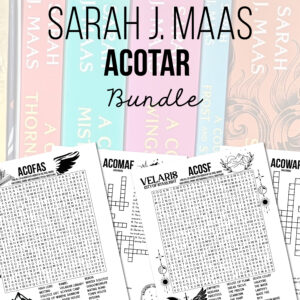 ACOTAR Printable Puzzle Bundle | Crosswords, Word Searches + Book Club Questions